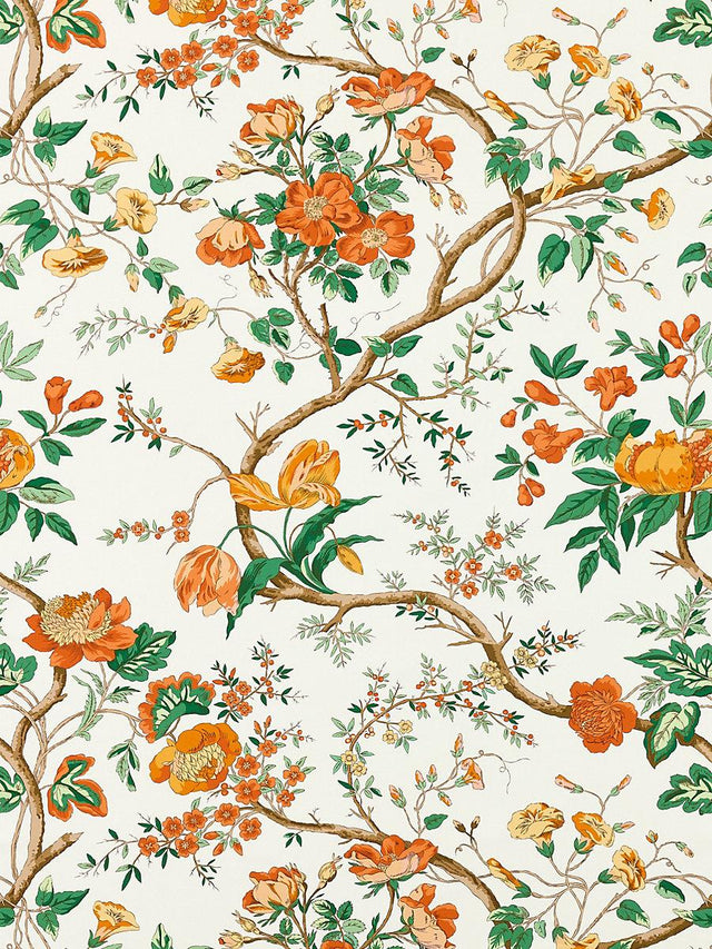 Scalamandre Persephone Print Persimmon Fabric