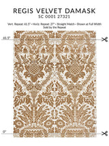 Scalamandre Regis Velvet Damask Fawn Fabric