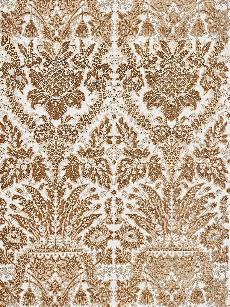 Scalamandre Regis Velvet Damask Fawn Fabric