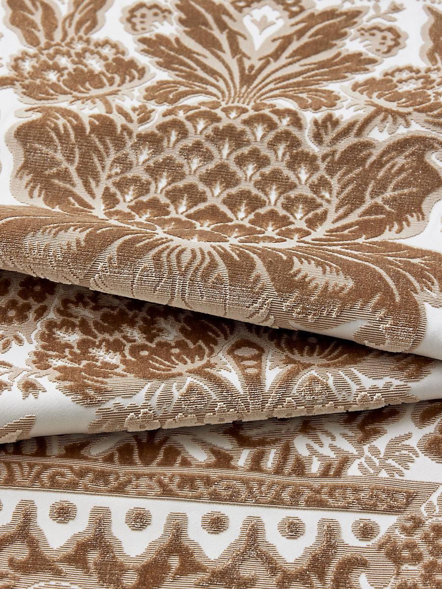 Scalamandre Regis Velvet Damask Fawn Fabric
