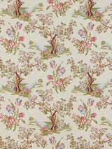 Scalamandre Avignon Brocade Spring On Ivory Fabric