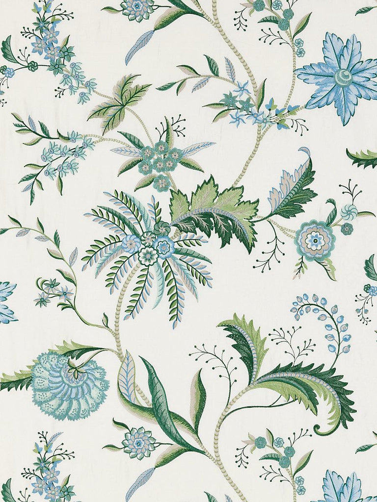 Scalamandre Seraphine Embroidered Silk Meadow Fabric