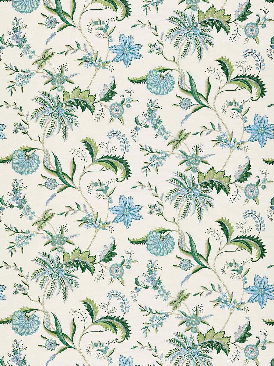 Scalamandre Seraphine Embroidered Silk Meadow Fabric