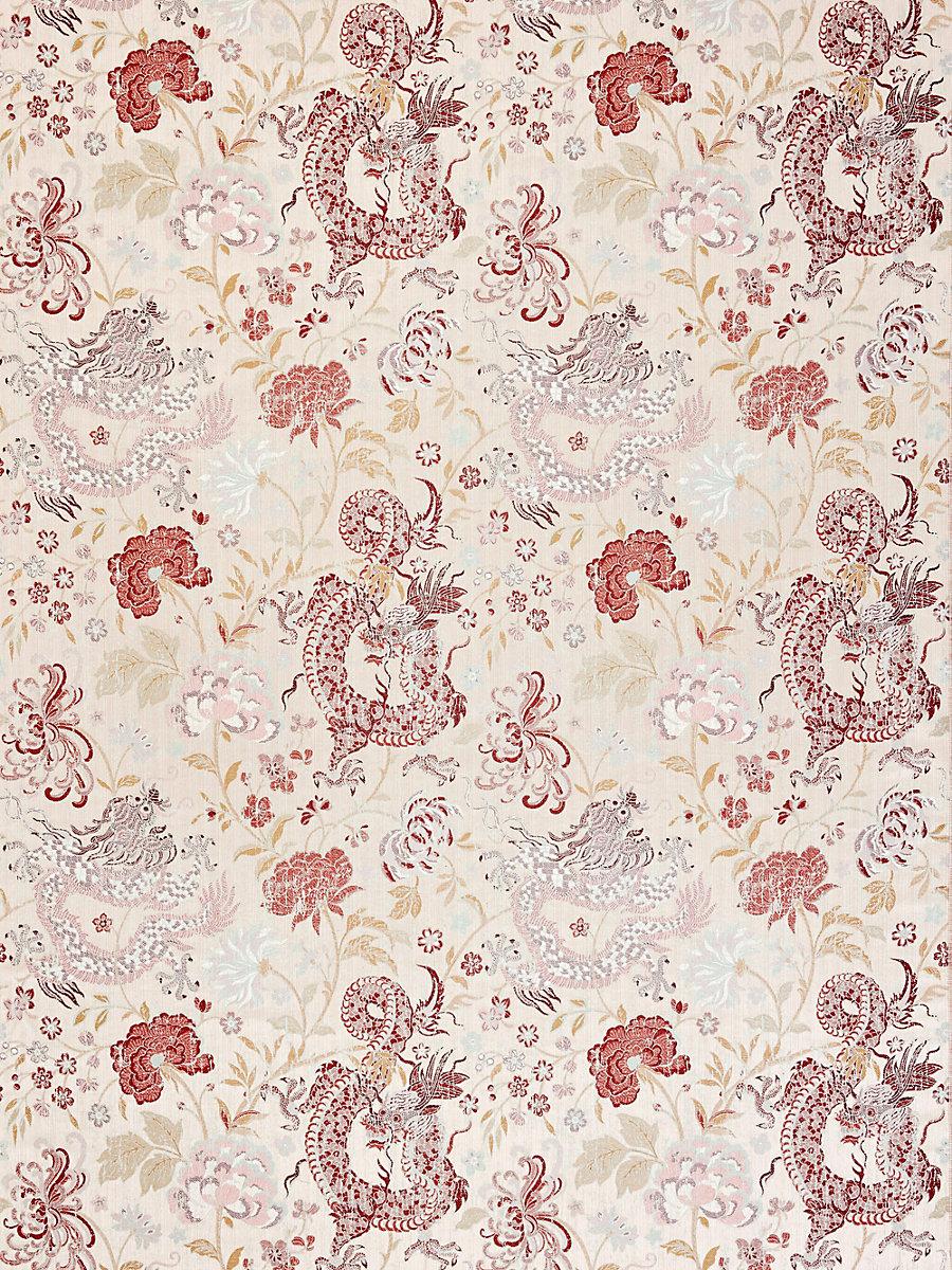 Scalamandre Dragon Tableau Winter Rose Fabric