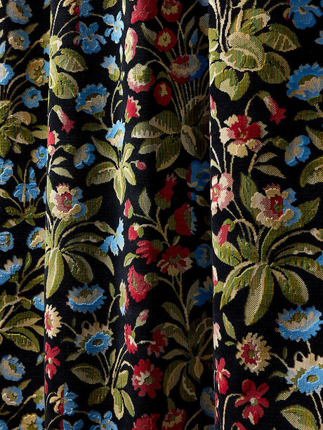 Scalamandre Millefleur Velvet Jet Meadow Fabric