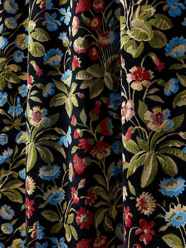 Scalamandre Millefleur Velvet Jet Meadow Fabric