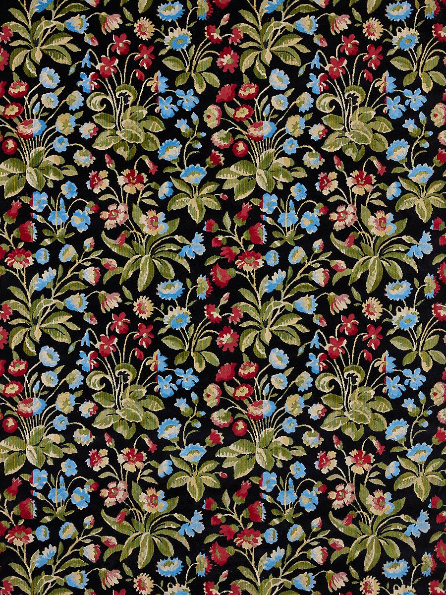 Scalamandre Millefleur Velvet Jet Meadow Fabric