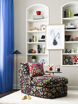 Scalamandre Millefleur Velvet Jet Meadow Fabric