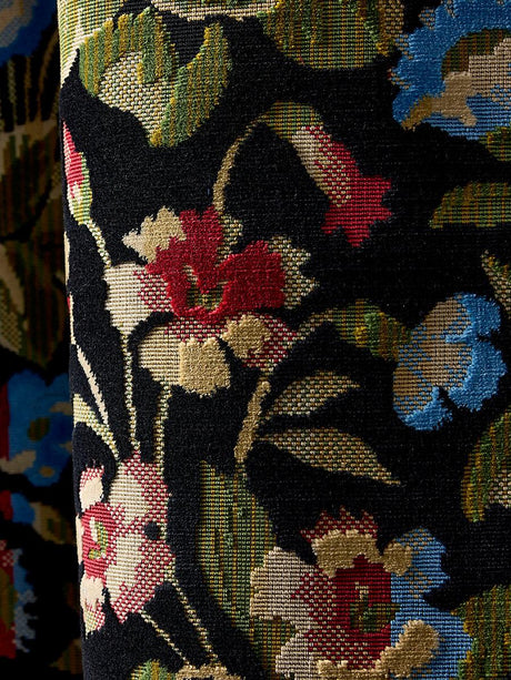 Scalamandre Millefleur Velvet Jet Meadow Fabric