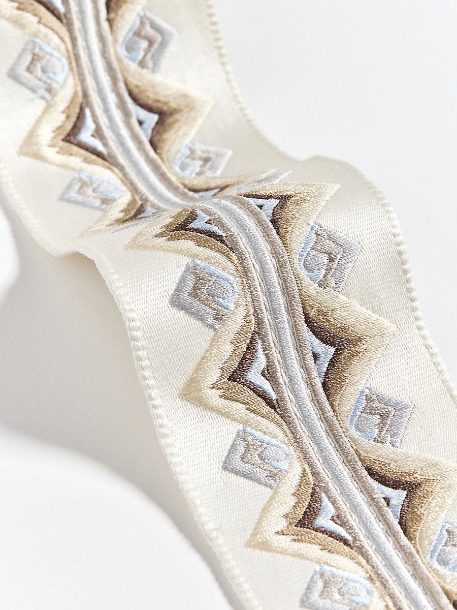 Scalamandre Flamme Embroidered Tape Platinum Trim