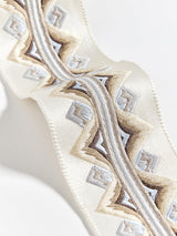Scalamandre Flamme Embroidered Tape Platinum Trim