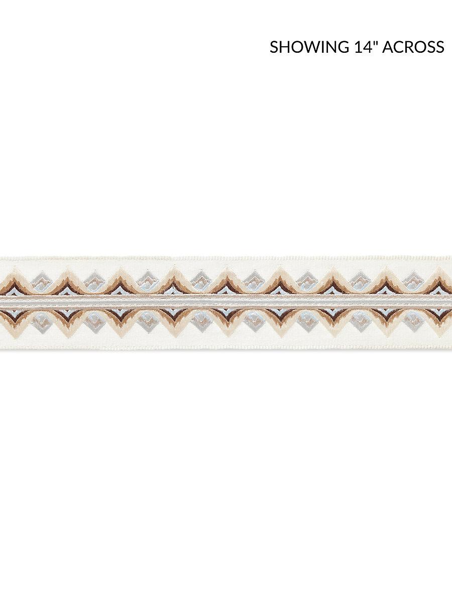 Scalamandre Flamme Embroidered Tape Platinum Trim