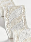 Scalamandre Paisley Embroidered Tape Silver Sand Trim