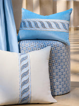 Scalamandre Paisley Embroidered Tape Silver Sand Trim