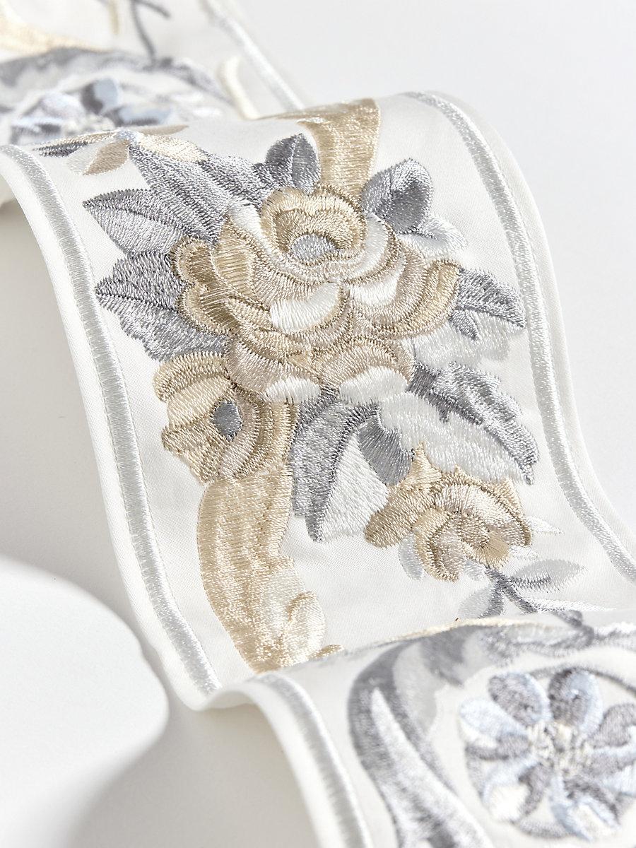 Scalamandre Reine Embroidered Tape Platinum Trim