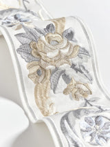 Scalamandre Reine Embroidered Tape Platinum Trim