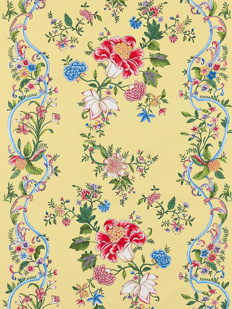 Scalamandre Camellia Trellis Butter Blue Fabric