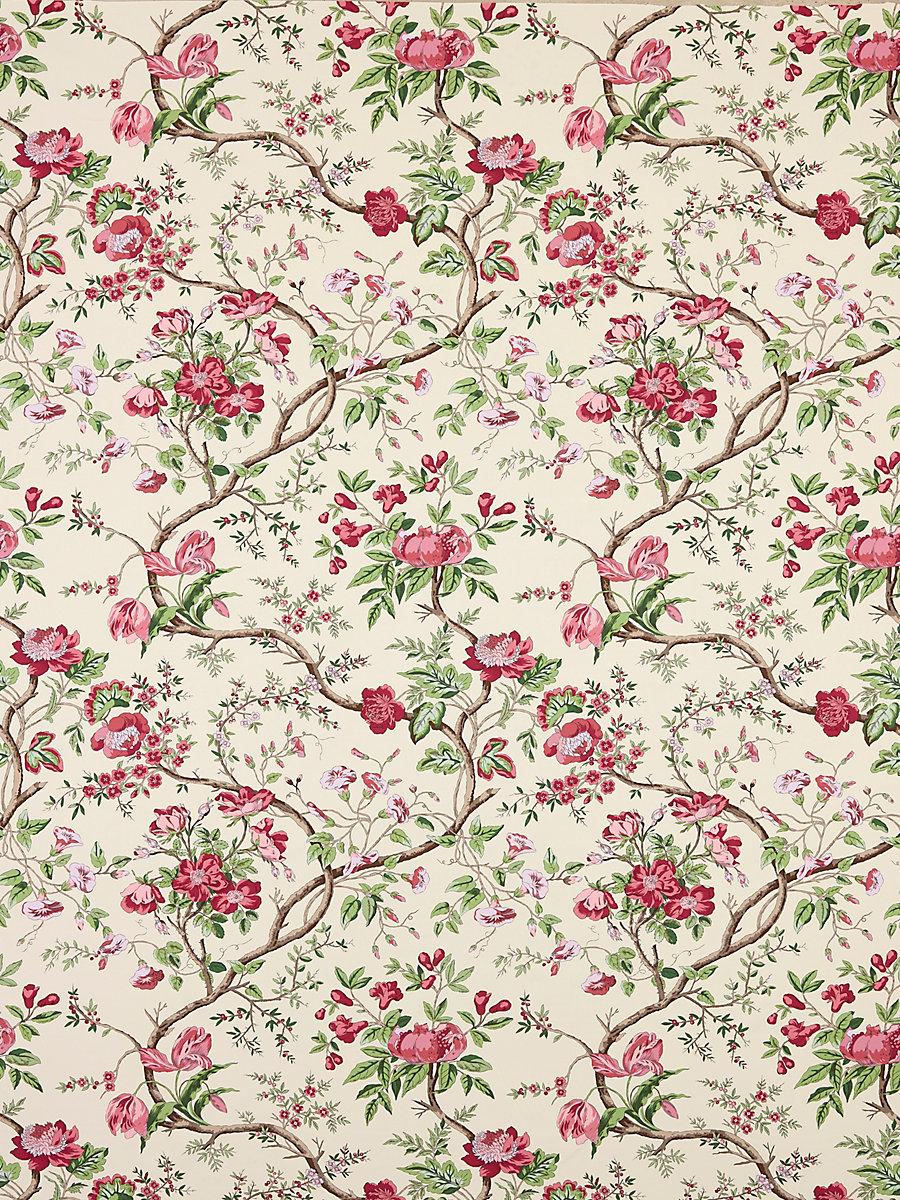 Scalamandre Persephone Print Heirloom Rose Fabric