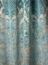 Scalamandre Regis Velvet Damask Azure Fabric