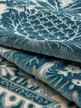 Scalamandre Regis Velvet Damask Azure Fabric