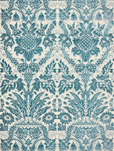 Scalamandre Regis Velvet Damask Azure Fabric