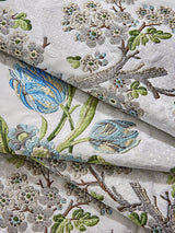 Scalamandre Avignon Brocade Porcelain On White Fabric