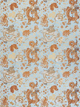 Scalamandre Dragon Tableau Copper Sky Fabric