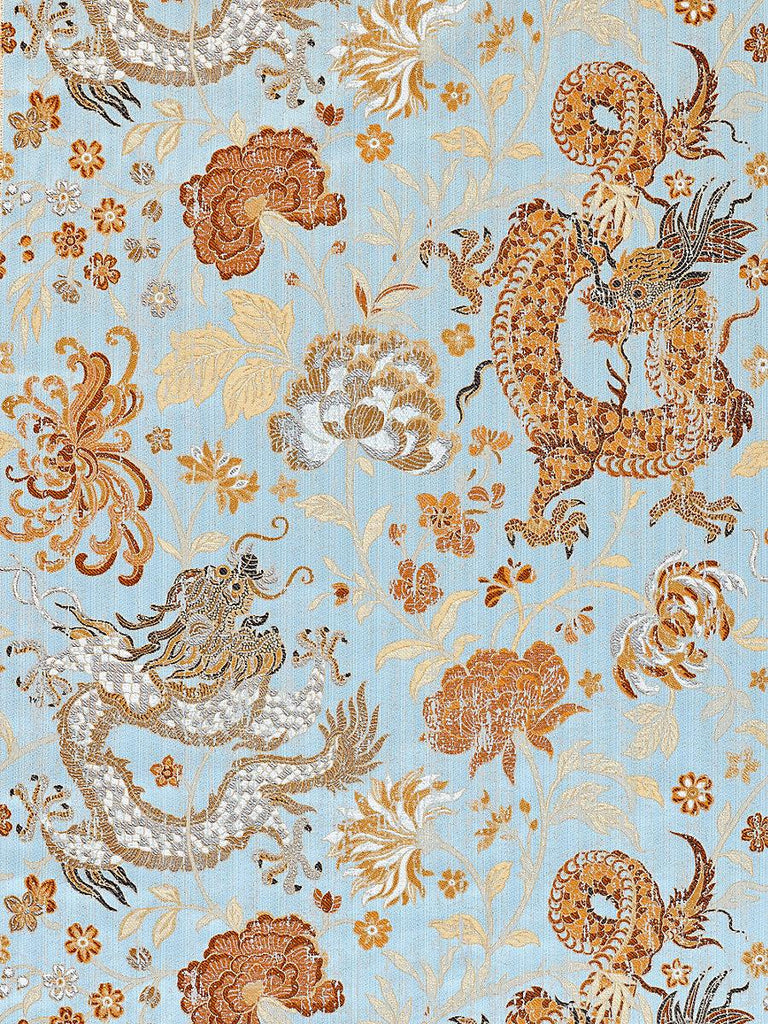 Scalamandre Dragon Tableau Copper Sky Fabric