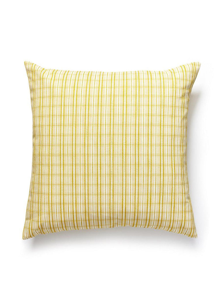 Scalamandre Check Please Outdoor Goldenrod Pillow