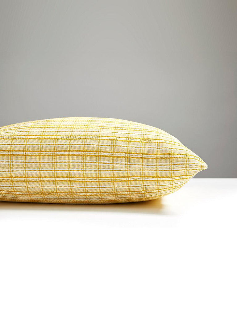 Scalamandre Check Please Outdoor Goldenrod Pillow