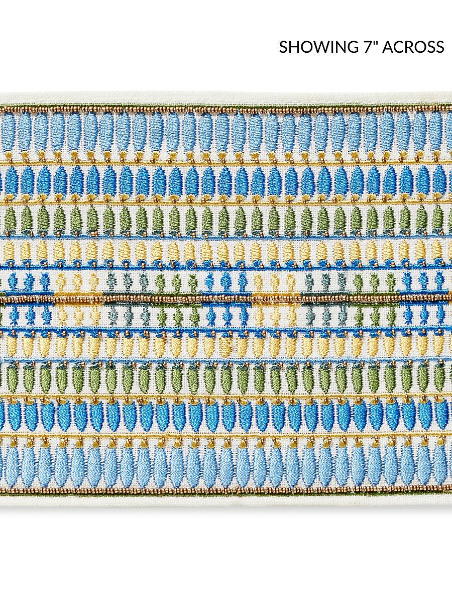 Scalamandre Amarna Embellished Tape Nile Blue Trim