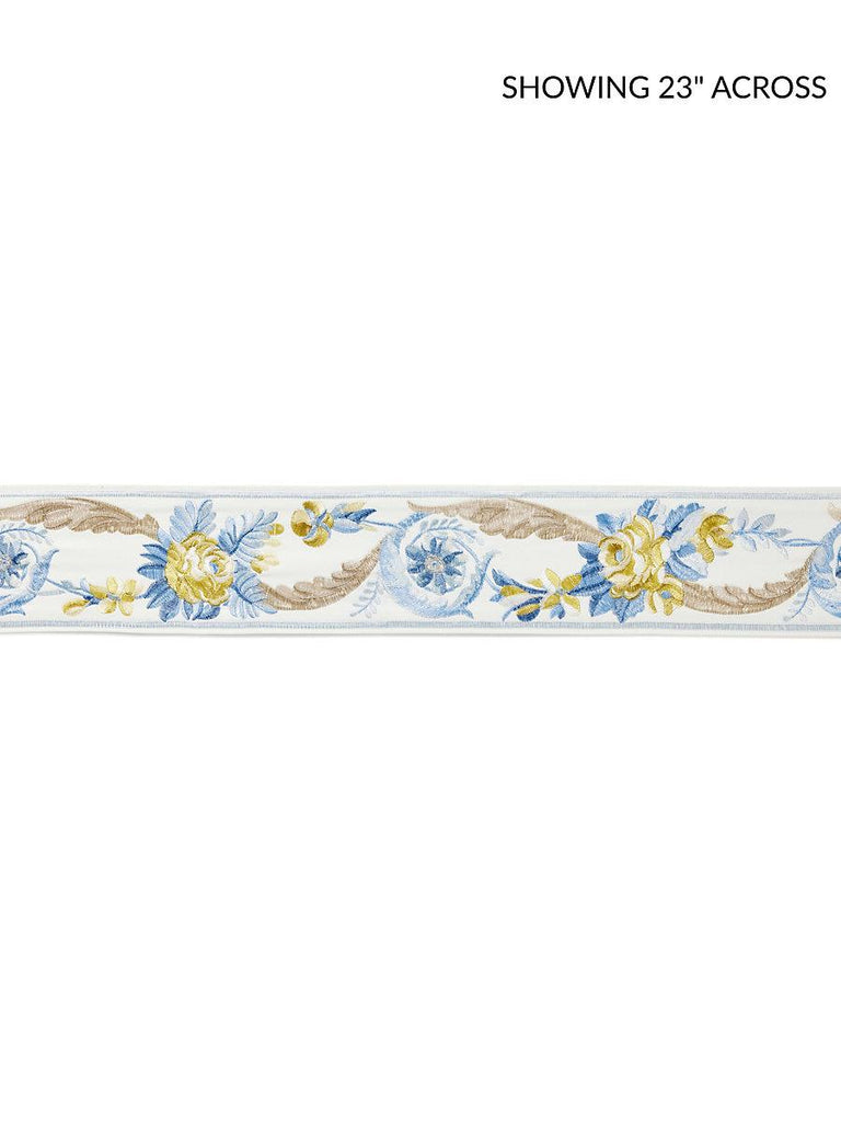 Scalamandre Reine Embroidered Tape Gold And Blue Trim