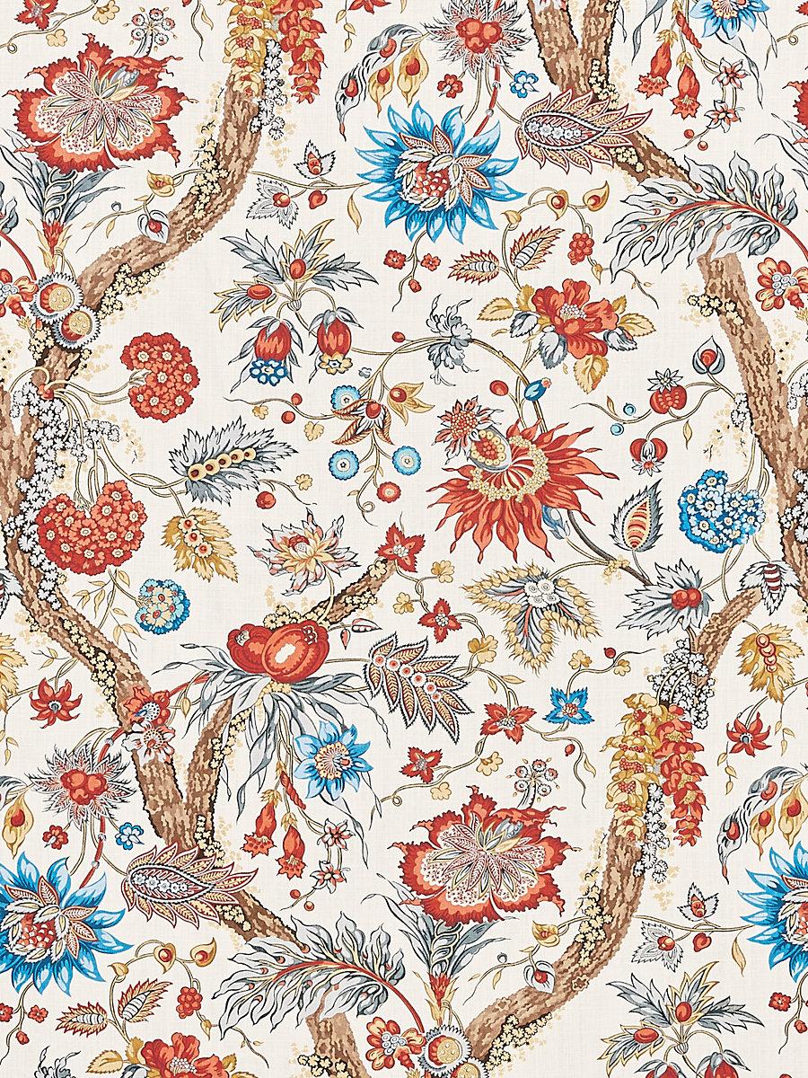Scalamandre Fleurs Tropicales Autumn Multi Fabric