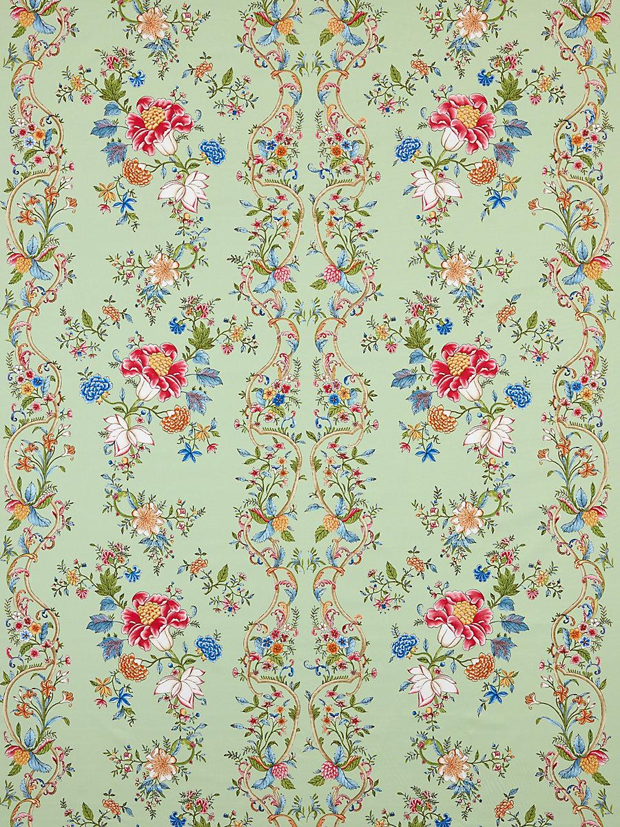 Scalamandre Camellia Trellis Seafoam Posey Fabric
