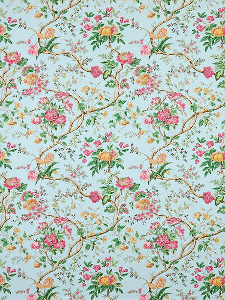 Scalamandre Persephone Print Spring Sky Fabric