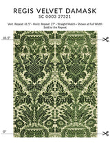 Scalamandre Regis Velvet Damask Frond Fabric