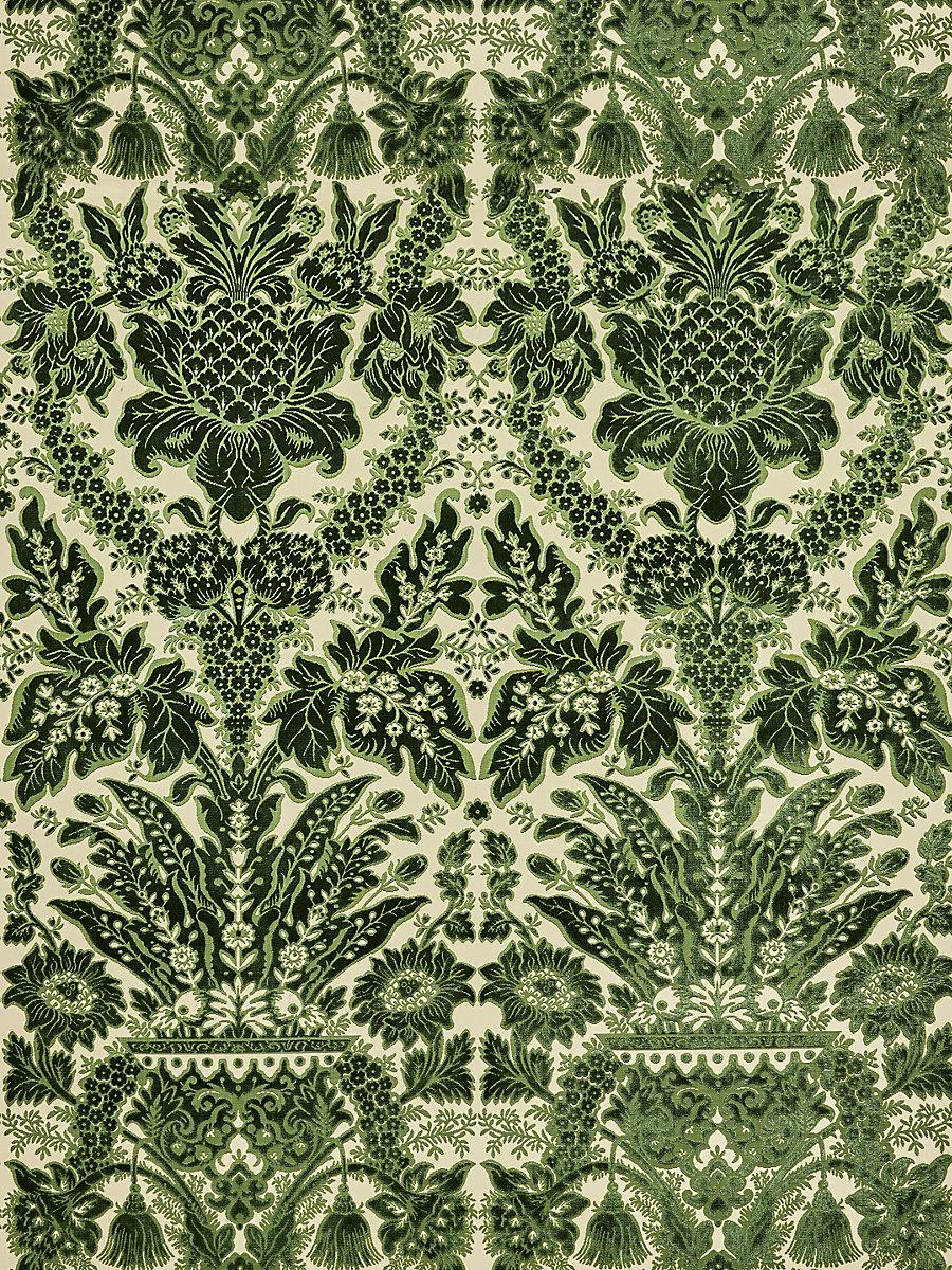 Scalamandre Regis Velvet Damask Frond Fabric