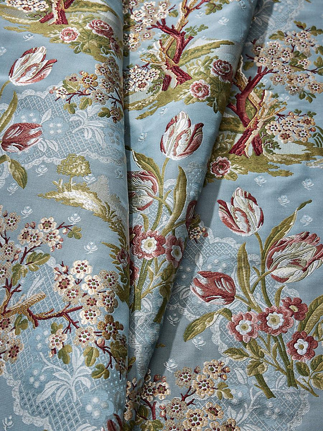 Scalamandre Avignon Brocade Peach Sky Fabric