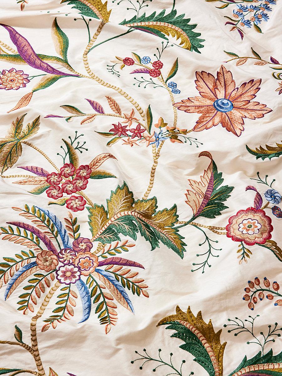 Scalamandre Seraphine Embroidered Silk Jewel Multi Fabric