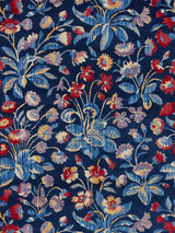 Scalamandre Millefleur Velvet Navy Lilac Fabric