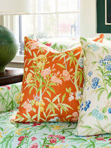 Scalamandre Lanai Outdoor 22 X 22 - Guava Decorative Pillow