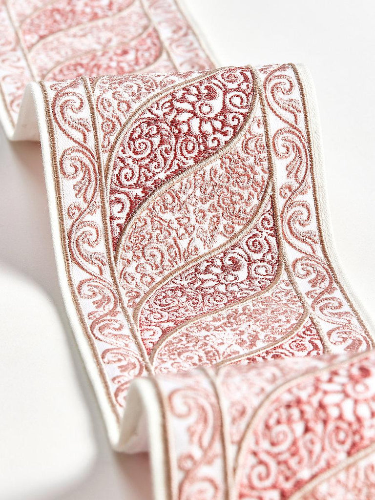 Scalamandre Paisley Embroidered Tape French Rose Trim