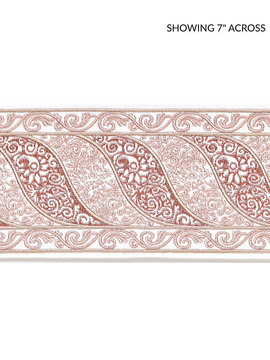 Scalamandre Paisley Embroidered Tape French Rose Trim