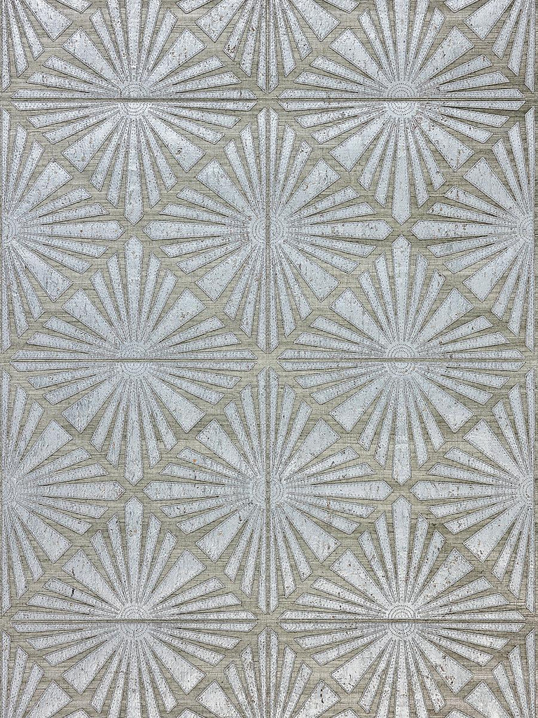 Scalamandre Milan Diamond Grasscloth Pewter Wallpaper