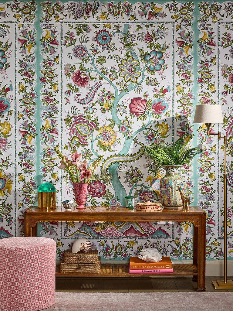 Scalamandre Metropolitan Palampore - Mural Flower Garden Wallpaper