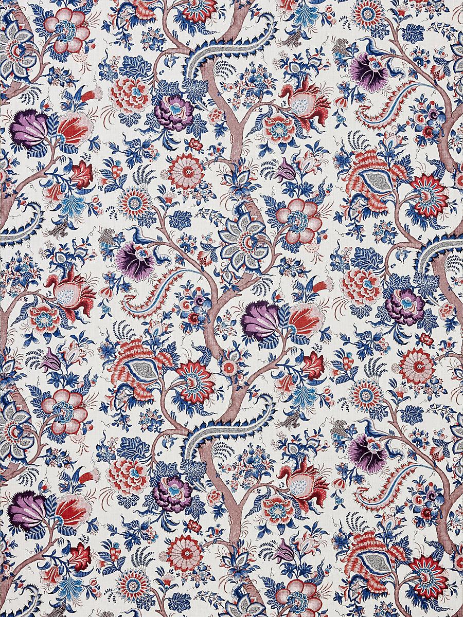 Scalamandre Metropolitan Palampore Print Red Multi Fabric