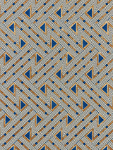 Scalamandre Kasai Velvet Blue And Gold Fabric