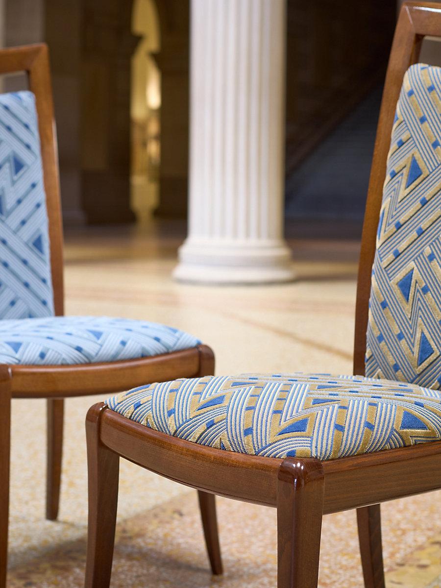 Scalamandre Kasai Velvet Blue And Gold Fabric