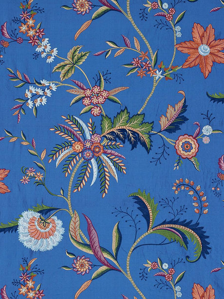 Scalamandre Seraphine Embroidered Silk Royal Multi Fabric