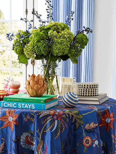 Scalamandre Seraphine Embroidered Silk Royal Multi Fabric